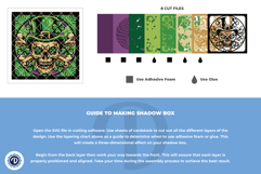 Skull of Fortune 3D Shadow Box - Skull 3D Paper Craft Product Image 5