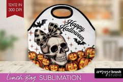 Skull Pumpkin Halloween Lunch Bag Spooky Season Lunch Bug Product Image 1