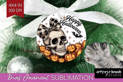 Skull Pumpkin Halloween Ornament PNG Spooky Season PNG Product Image 1