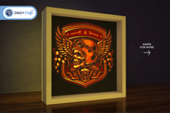Skull Rider 3D Shadow box - The Rider 3D Light Box Product Image 2
