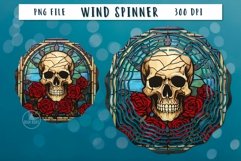 Skull rose Wind spinner Gothic sublimation design