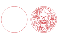 Skull Roses and Raven Halloween Laser Cut SVG Product Image 2