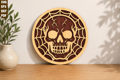 Skull Spider laser cut SVG Product Image 1