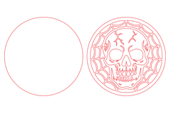 Skull Spider laser cut SVG Product Image 2