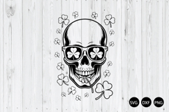 Skull St Patrick's SVG, Shamrock SVG, Mexican Skeleton SVG Product Image 1