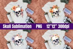 Bundle Skull Mug Sublimation 11OZ and 15OZ, Mug Wrap PNG