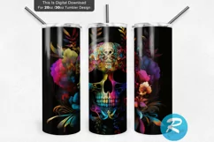 Skull Tumbler Wrap,Sublimation tumbler,sublimation design,Tumbler design,Skinny tumbler,20oz skinny tumbler,Tumbler sublimation,Sublimation designs,Digital download,Tumbler,Skull,Flowers,Colorful,