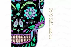 Halloween clipart Faux Applique Sugar Skull sublimation png Product Image 1