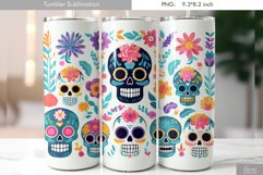 Quilling Floral Skull|Day of the Dead Tumbler Design Product Image 1