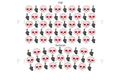 skull valentine 40oz quencher tumbler sublimation full wrap high resolution transparant background