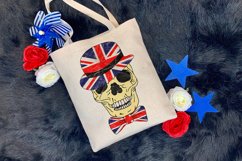 British Skull Wearing Bowler Hat and Dickie Bow Product Image 3