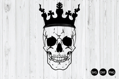 Skull With Crown SVG, King Skull Crown SVG, Skeleton SVG Product Image 1