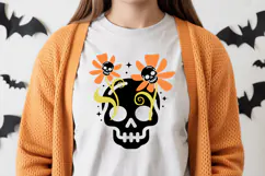 Skull with Flower SVG | Halloween PNG | Skull Clipart Product Image 3