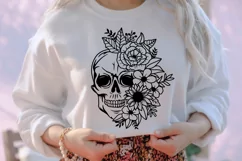 Skull Svg, Flower Skull Svg, Flower Svg, Skull with Florals. Product Image 2