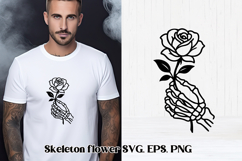 Floral skeleton SVG design | Halloween flower skull SVG Product Image 1