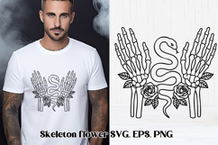 Floral skeleton SVG design | Halloween flower skull SVG Product Image 1