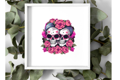 Skulls and Roses Clipart Bundle - 10 Gothic Transparent PNG Product Image 7