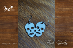 Skull Earring SVG | Laser Cut File for Earrings | Halloween Product Image 1