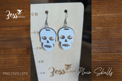 Skull Earring SVG | Laser Cut File for Earrings | Halloween Product Image 2