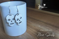 Skull Earring SVG | Laser Cut File for Earrings | Halloween Product Image 3