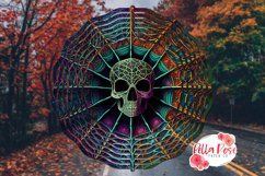Skull Stained Glass| Spooky | 10&quot; Sublimation Wind Spinner Product Image 1