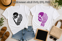 Halloween skull SVG design | Hand skull SVG Product Image 1