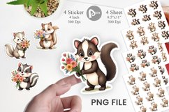 Skunk Spring Bouquet Sticker Product Image 1
