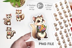 Skunk Spring Bouquet Sticker Product Image 1