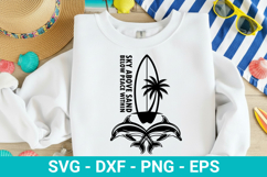 Sky Above Sand Below Peace - Summer SVG Design Product Image 1