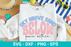 Sky Above Sand Below Peace Within SVG - Retro Summer Design Product Image 1
