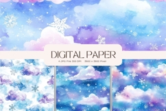 Sky Cloud Background Digital Paper Wallpaper_2 Product Image 1
