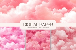 Sky Cloud Background Digital Paper Wallpaper_3 Product Image 1