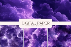 Sky Cloud Background Digital Paper Wallpaper_1 Product Image 1