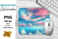 Aesthetic Cloud mouse pad sublimation. Product Image 1