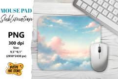 Pastel Sky mouse pad sublimation. Product Image 1