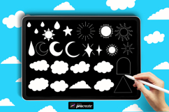 Cute Sky Elements Procreate Stamp Brush Set Product Image 2
