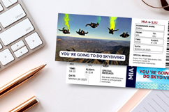 Skydiving Gift Ticket Canva Template Product Image 9