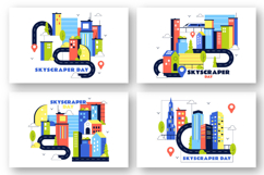 10 Skyscraper Day Illustration Product Image 2