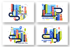 10 Skyscraper Day Illustration Product Image 3