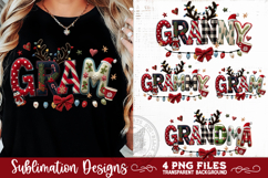 Rustic Christmas Names GRANNY, GRAMMY, GRAM &amp; GRANDMA PNGs Product Image 7