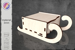 Sleigh shaped mini box svg file Product Image 1