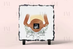 Watercolor Baby Bump Scan Photo PNG Design VARIATIONS Product Image 4