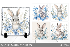 Cute Bunny Sublimation. Cute Bunny Slate Design Product Image 1