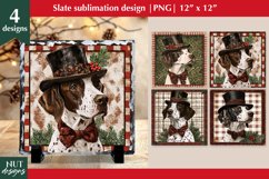 Dog face Retro German Pointer Vintage Christmas dog slate Product Image 1