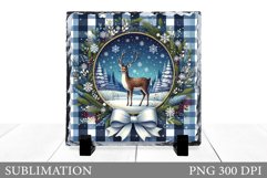 Christmas Deer Sublimation. Christmas Slate Design Product Image 1