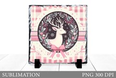 Christmas Deer Sublimation. Christmas Slate Design Product Image 1