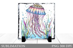 Jellyfish Slate Sublimation. Jellyfish Sublimation Product Image 1
