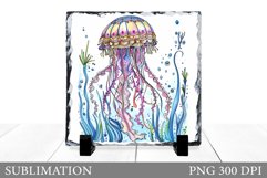 Jellyfish Slate Sublimation. Jellyfish Sublimation Product Image 1