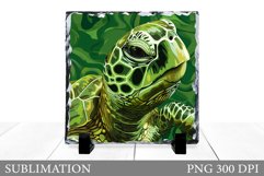 Turtle Square Sublimation. Turtle Slate Sublimation Product Image 1