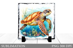 Turtle Sublimation. Turtle Slate Sublimation Product Image 1